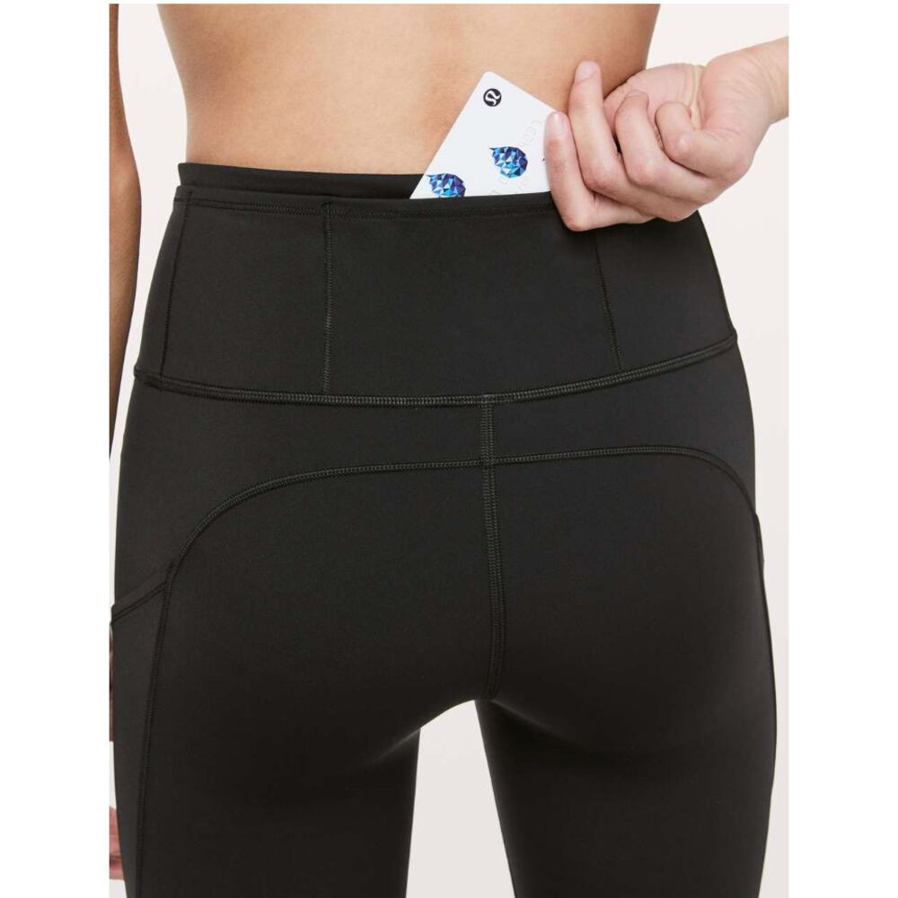 Lululemon Fast & Free Crop II Nulux 19" Black 6 - Picture 7 of 7